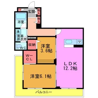 コントレイル【2階】の間取り