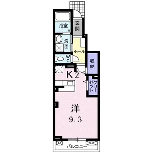 GREEN COURT B【1階】の間取り