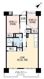 UR武庫川【6階】の間取り
