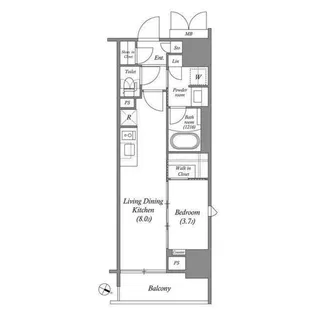 ACP Residence 浅草【3階】の間取り