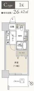 プライマル月島【5階】の間取り