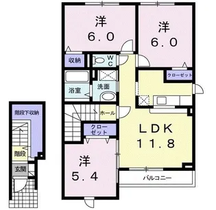 Leaf PlazaII【2階】の間取り
