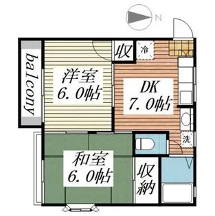 プレイス324A【2階】の間取り