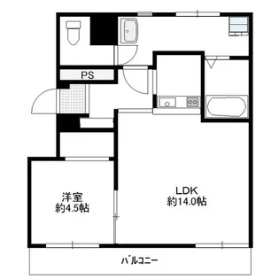 リルームス城南【4階】の間取り