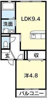 コンシェリア住吉【1階】の間取り