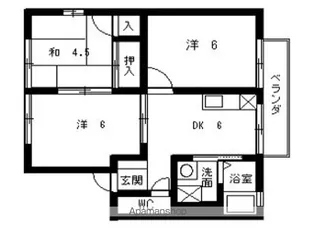 セジュールK【1階】の間取り