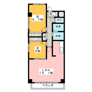 トゥルーハート知多【2階】の間取り