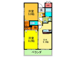 ティンカ-ベル【6階】の間取り