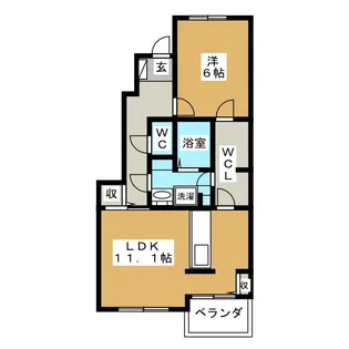 アビタシオンI【1階】の間取り