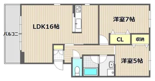 コート・ラベンダー北長瀬【2階】の間取り