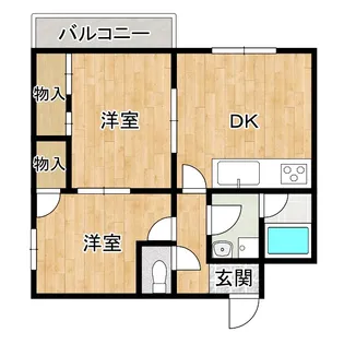 バンベール北花田【3階】の間取り