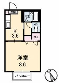 シャーメゾン・AM【2階】の間取り