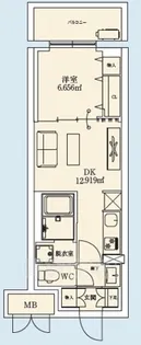 LEGALAND+NISHINOMIYA PARKSIDE【4階】の間取り