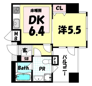 ワコーレ神戸北野セリュックス【5階】の間取り