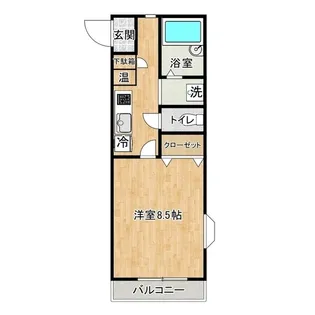 スカイヒルズA【1階】の間取り