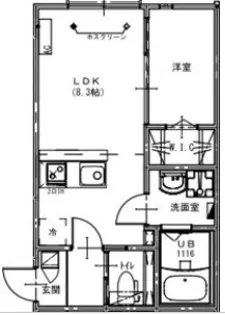 KEIAI RESIDENCE みのり台【1階】の間取り