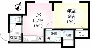 エスワンハイツ高ヶ坂【2階】の間取り