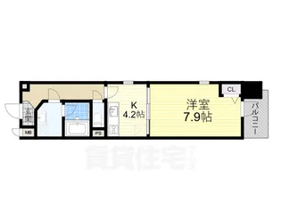 ラクラス長堀橋【8階】の間取り