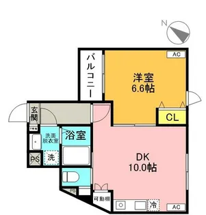 ウエルズ北小岩【1階】の間取り