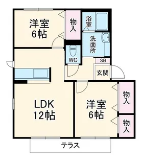 キャスティールII【2階】の間取り