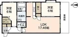グリュック大野浦【1階】の間取り