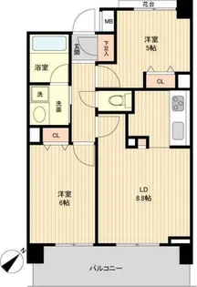 グラディート町田【8階】の間取り