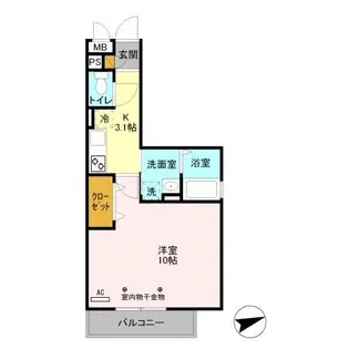 エレガンス・チヨダII【1階】の間取り