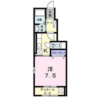 ラ・ポルト城山【1階】の間取り
