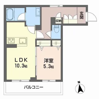 シャーメゾン 栄町【2階】の間取り
