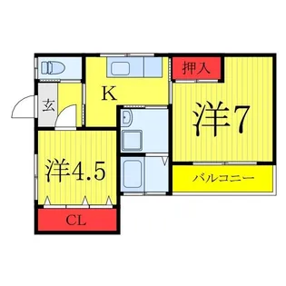 はやぶさコーポ【2階】の間取り