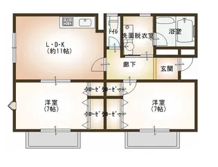 エスポワールII番館【2階】の間取り