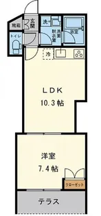 Hermitage(エルミタージュ)中野【1階】の間取り