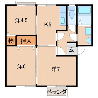 メゾン游B【1階】の間取り