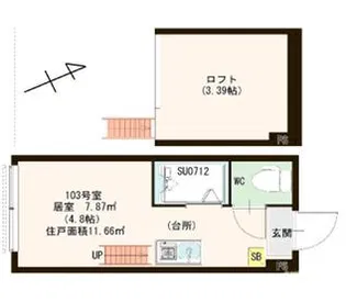 ハーモニーテラス平井II【1階】の間取り