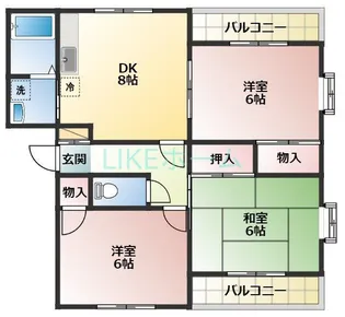 グリーンヒル夏見I【1階】の間取り