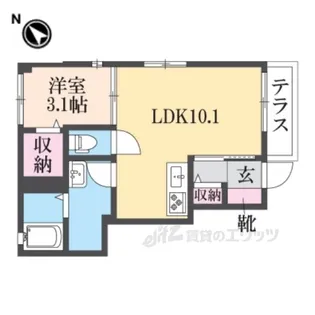 エルメゾン彦根中央町【1階】の間取り
