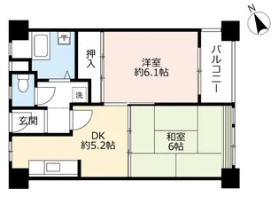 UR壬生相合【4階】の間取り