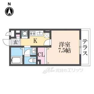 エクレール上小阪【1階】の間取り