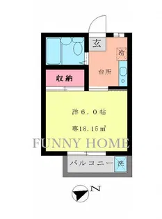 浦野テラスハウス【2階】の間取り