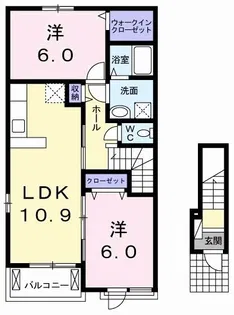 ルピナス アドラブール【2階】の間取り