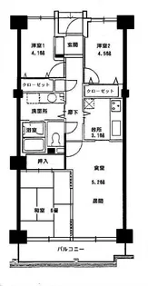 グローリアス小牧【6階】の間取り