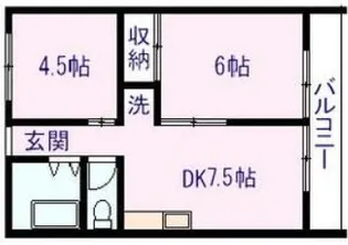 コーポタカミ【1階】の間取り