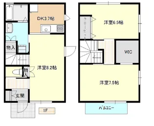 茨城県ひたちなか市大字東石川【一戸建】の間取り