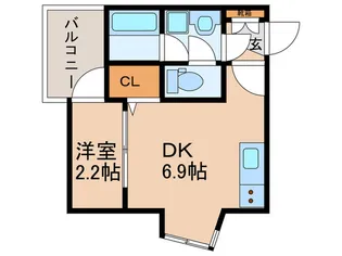 アクシス六本松A【2階】の間取り