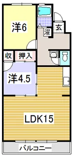 ルグラン嶋津【1階】の間取り