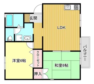アーバン富岡C【2階】の間取り