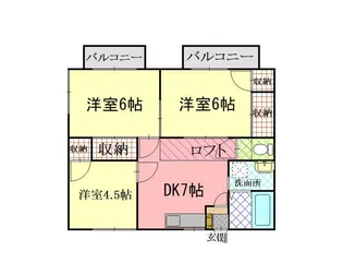 笹本ハイツB【2階】の間取り