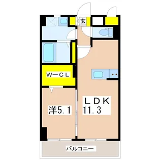 サンハイツアイタウン天辰A棟【1階】の間取り