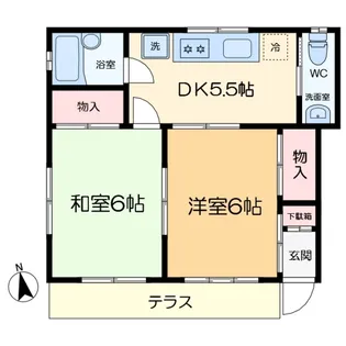 ゴールデンハイツ高橋B【1階】の間取り
