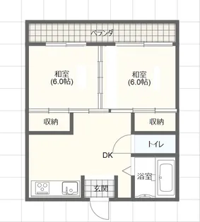阪田アパート【1階】の間取り